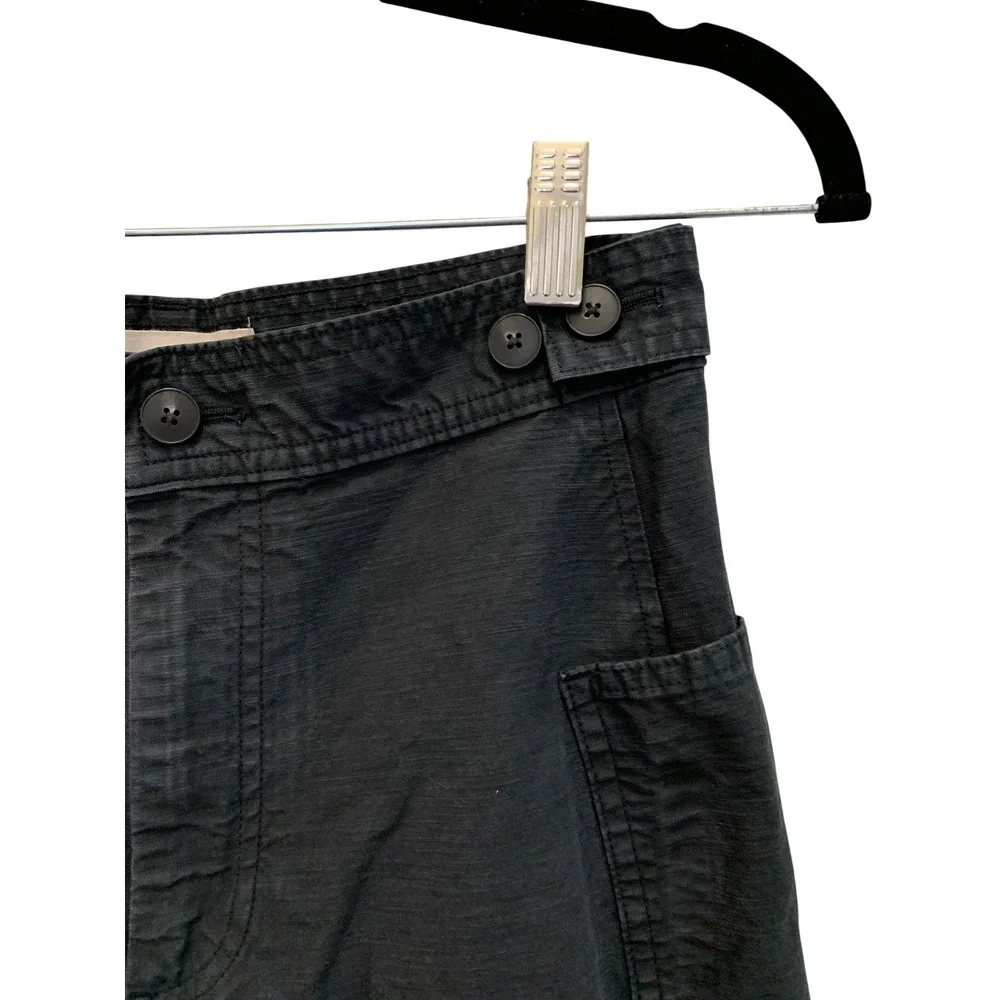 Everlane Fatigue Barrel Pants Womens 2 Black Organic Cotton Linen Utility